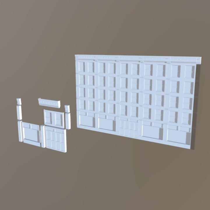 A model of a building front