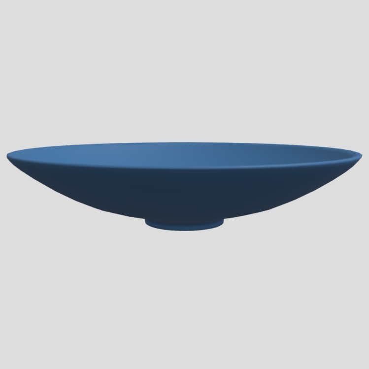 A model of a shallow dish
