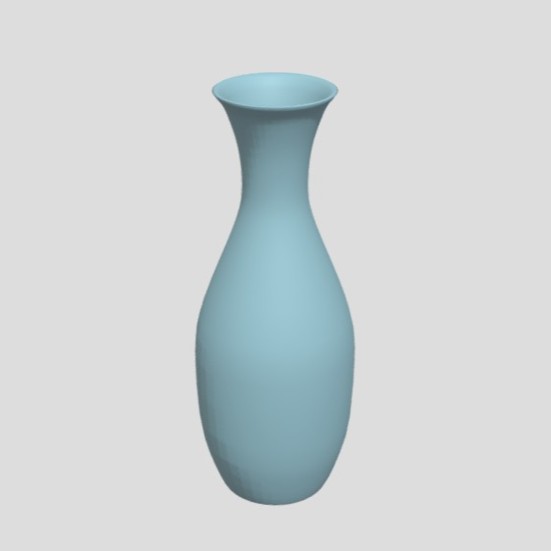 A model of a tall vase